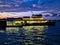 Ferry Departing Rose Bay Wharf at Night, Sydney, Australia