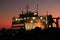 Ferry Docked in Early Morning