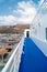 Ferry docked in Mykonos island