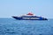 Ferry, Ferry Passenger Sailing in the clear blue sea