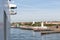 Ferry from IJmuiden in the Netherlands arriving in Newcastle harbor