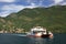 Ferry in the Kotor bay, Montenegro