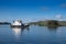 Ferry leaving Oban, Scotland going to Mull