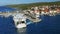 Ferry leaving port in Supetar