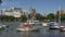 Ferry passing by at the brisbane river