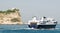 Ferry passing Capo Miseno, Italy