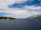 Ferry passing close to Sucuraj lighthouse on Hvar island, Croatia