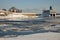 Ferry passing by Suomenlinna Sea Fortress