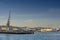 Ferry pier at Wellington waterfront, north island of New Zealand