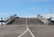 Ferry Ramp with Closed Safety Boom and Blue Sky