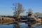 Ferry on the River Aller in Winter, Grethem - Eickeloh, Lower Saxony