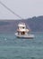 Ferry sailing through bosphorus strait