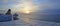 Ferry sunrise panorama