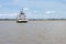 Ferryboat Crosses Mississippi River in New Orleans