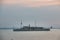 Ferryboat with passengers on the big lake