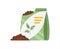 Fertile land package isometric icon vector organic compost pack ground garden tool bio agronomy