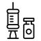 Fertility syringe icon outline vector. Woman health