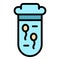 Fertility test tube icon vector flat