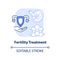 Fertility treatment light blue concept icon
