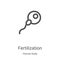 fertilization icon vector from human body collection. Thin line fertilization outline icon vector illustration. Linear symbol for