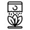 Fertilize plant icon, outline style