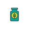 Fertilizer bottle filled outline icon