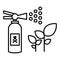 Fertilizer, insect repellent, sprout sprayer line icon. vector illustration isolated on white. outline style design