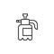 Fertilizer sprayer line icon