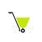 Fertilizer spreader glyph icon