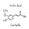 Ferulic Acid Molecule Formula Hand Drawn Imitation