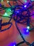 Fesitve Christmas background with garland lights