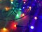 Fesitve Christmas background with garland lights