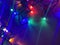 Fesitve Christmas background with garland lights