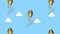 festa junina animation with kites flying in sky