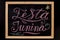 Festa Junina - colorful hand drawn chalk lettering banner.