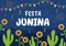 Festa Junina or Sao Joao Celebration Cartoon Illustration Made Very Lively by Singing, Dancing Samba and Playing Traditional Games