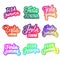 Festa junina - set of gradient stickers and labels vector
