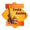 Festas Junina celebration background for traditional holiday of Brazil