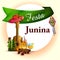 Festas Junina celebration background for traditional holiday of Brazil