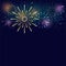 Festival celebration, happy new year, firework night background, vector design
