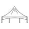 Festival tent icon, outline style