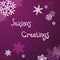 Festive abstraction background with handwritten text and snowflakes. Winter.