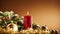 Festive Advent and Christmas still life background