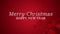 Festive animated text Merry Christmas with falling snowflakes.Xmas Winter Holidays Gifts and Fun Concept.Red snowy