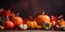 Festive autumn decor of pumpkins berries and leaves 4