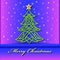 festive background with Christmas tree of Celtic