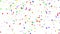 Festive background with falling multicolored confetti. Bright animation for holiday, children`s party, greetings, website design,