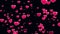 Festive background with flying hearts. Bright animation for Valentine`s day, wedding,  holiday, party, greetings. Romantic footage