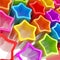 Festive background made of extruded colorful stars