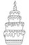 Festive Birthday Cake Coloring Page For Kids' Creativity